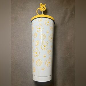 Disney Winnie the Pooh Tumbler with Straw White Yellow Stanley Owala Water Cup